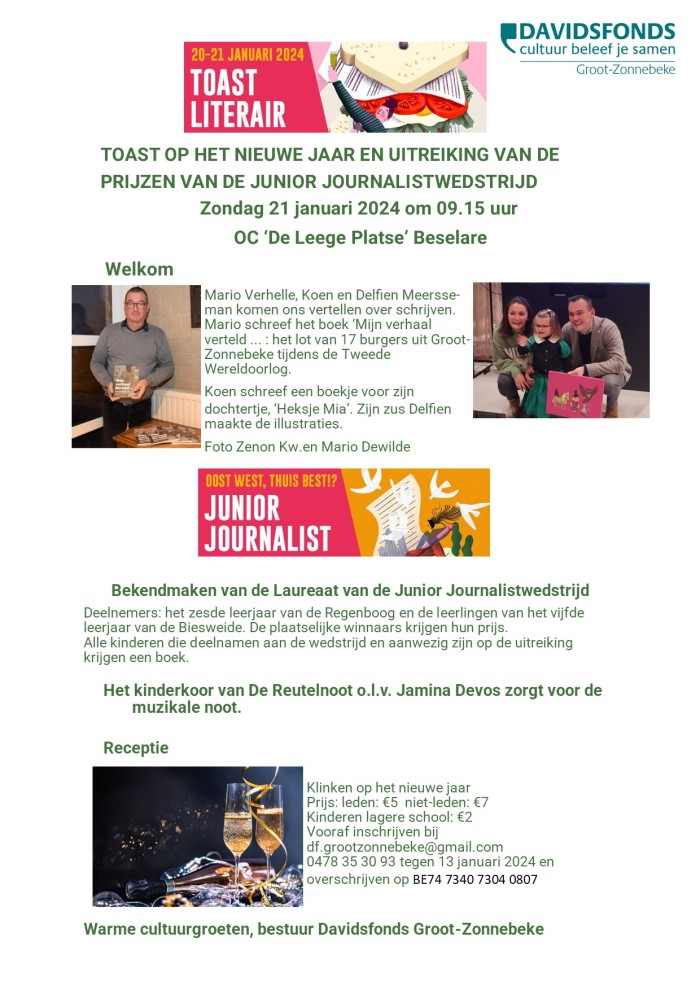 uitnodiging toast literair